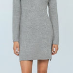 Unique spectrum Uniqlo women’s extra small gray long sleeve ribbed sweater mini dress Photo 0