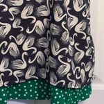 Anthropologie  Porridge Women’s Small Green/Dark Navy Swan Layered Tank Top Photo 2