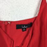 Lulus NEW Sunny Oasis Mini Dress XL Coral Red Ruffled Faux-Wrap Sleeveless Photo 6