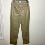 Wilfred  Vegan Leather Pants | Size 8 Taupe Beige‎ | Aritzia Chic Fall Winter Photo 2