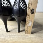 Marc Fisher  Dalta Black Mesh Pointed Toe Stiletto Pump Heel Fishnet Sexy Size 10 Photo 9