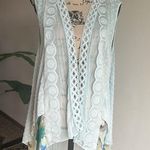 Soft Surroundings  Boho Floral Asymmetrical Open Cardigan Vest Photo 1