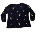 Lily Stanhope Cottage Tropical Cardigan (Size 1X) Black Photo 1