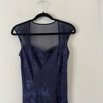 Victoria's Secret Vintage Gold Label Victoria’s Secret Navy Jacquard Satin Maxi Dress Goth Fairy M Photo 1