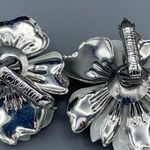 Magic Vtg Sarah Coventry New Summer Brooch Clip Earring Set Silver Tone White Photo 5