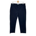 Vince Coin Pocket Stretch Cotton Chino Pants Cropped Coastal Navy Blue Size 14 Photo 2