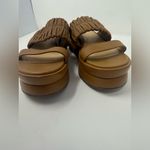 Marion Parke Margo Dual Band Wedge Platform Sandals In Camel Size US 6 Photo 7