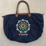 Women bug weekend plastic nylon navy and colourful new embroidery bag Blue Photo 1