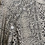BKE Red By Long Sleeve Snake Print Metal Button Sleeve Blouse Small Photo 2