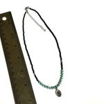 Vintage Virgin Mary blue and black beaded pendant necklace Photo 4