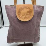 Hunting World Made in Italy‎ Foldable Tote Bag Shoulder Bag Cotton Linen Blend x Tan Photo 4
