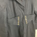 Betsey Johnson  Black Coat Corset Style Peplum Wool Blend Peacoat Size 10 Photo 1