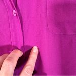 CAbi Purple Sheer Long Sleeve Button Down Shirt Womens L Classic Preppy Parisian Photo 4