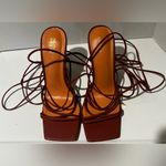 Oh Polly  Bound to You Leatherette Lace Up Heels Sandals in Terracotta Size‎ 8.5 Photo 7