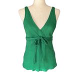 J.Crew  Vibrant Green Silk Top Photo 6