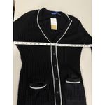 Women's White Black Lightweight Silk Mongolian Cashmere Cardigan Sweater M NWT Size M Photo 6