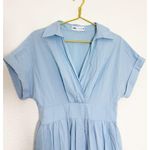 ZARA  Shirt Midi Dress Size Large Baby Blue 3564/083 Cottagecore Photo 3