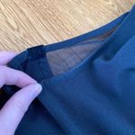 Black Sheer Panel Velvet Trim Straight Leg Jumpsuit Size 12 Office Siren Career Photo 9