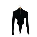 Alo Yoga Rise Up Ribbed Long Sleeve Half Zip Shirt Top Bodysuit Photo 8