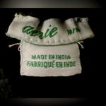 Aerie  Smocked Puff Sleeve Square Neck Black Crop Top Size Medium Photo 2