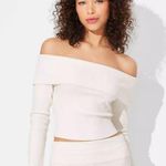 Wild Fable Cream Off-the-Shoulder Ribbed Sweater Photo 0