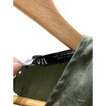 ZARA SATIN playsuit Flowy 3/4 Sleeve Green Romper Photo 5