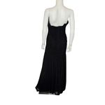AQUA FORMAL Pleated Strapless Drop Waist Long Dress Black Women’s Sz 12 Photo 5