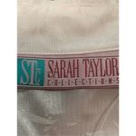 Vintage 80s Pink Satin Blouse Pintuck Pleats Diamond Jacquard Long Sleeve 10 Photo 6