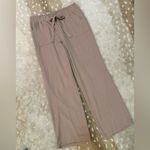 Love scarlet tan flowy elastic waistband pants women’s size large Photo 2