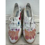 Cabin creek Hand Painted Canvas Shoes Women's 5M Floral Toe Art Photo 1