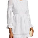 Love Shack Fancy  Women’s Size 4 White Jullian Eyelet Long Sleeve Mini Dress Photo 0