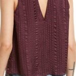 frame denim Frame Draped Textured Silk Halter Top‎ Cabernet XS Photo 1