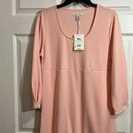 NWT Free Assembly Women's Pleated U Neck Mini Dress size Medium. Pink Photo 1