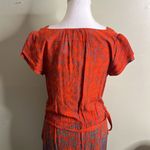 Monsoon Elegant Red and Gray tie waist side pockets Women's Dress Photo 4