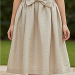 3.1 Phillip Lim 3.1 Philip Lim‎ Bow Sleeveless Fit Flare Mini Dress Camel Tan Size 2 Photo 0