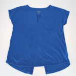 Lilly Pulitzer Luxletic Brodie Blue V-Neck T- Shirt Top Split Back Tee - Size XS Photo 4