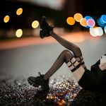 Fishnet Thigh High Stockings, Sultry Studded Decor Over‎ The Knee Socks
One Size Black Photo 6