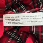 ZARA Red and Black Tartan Plaid Pull On Skinny Pants - Size Large Photo 14