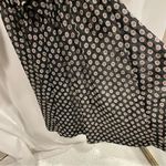 Groovy Vintage 70’s boho sheer paisley ruffle dress elastic waist tie neck midi Red Size M Photo 4