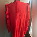 NOS vintage Chez California red ruffle polka dot shift dress, size 12 Photo 7
