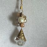 Bauble charm necklace pearl crystal Gold Photo 1
