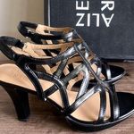 Naturalizer  Danya Smooth Black Strappy Heel Sandal Size 9.5 Wide SKU#24748 Photo 0