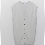 ZARA  light gray knit gray vest NWT Photo 1