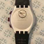 Swatch Woman’s Swiss made  red wheel chronograph wristwatch! Photo 4