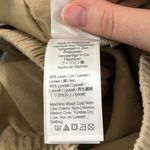 J.Crew Wide-leg seaside textured drawstring pant in linen beige hue size M tall Photo 10