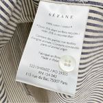 Sézane Tomboy Button Down Long Sleeve Shirt | Size US 6 (38) | Ecru/Blue Stripes Photo 14
