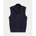 Ralph Lauren Polo Men's Pima Cotton Full-Zip Sweater Vest Navy Blue Size Medium Photo 11