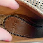 Givenchy  Perforated Eyelet Grommet Kitten Heel Tan Peep Toe Size 8.5 Photo 9