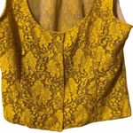 Wyatt light gold lace open back blouse medium NWOT Photo 4