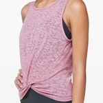 Lululemon Breeze Through Twist Tank Top Pink Rose Blush 6 Pullover Cropped Photo 2